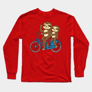 Sloths and bicycle Long Sleeve T-Shirt